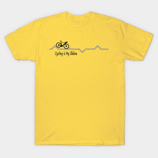 Cycling is My lifeline T-Shirt by jaz graphic t-shirts